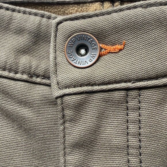 Weatherproof Vintage Mens Regular Fit Stretch Canvas Fleece-Lined Pants 38x29 - Picture 8 of 8